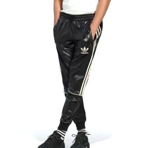 Adidas Originals Chile 20 Track Pants Men's Small Black Wet Look
